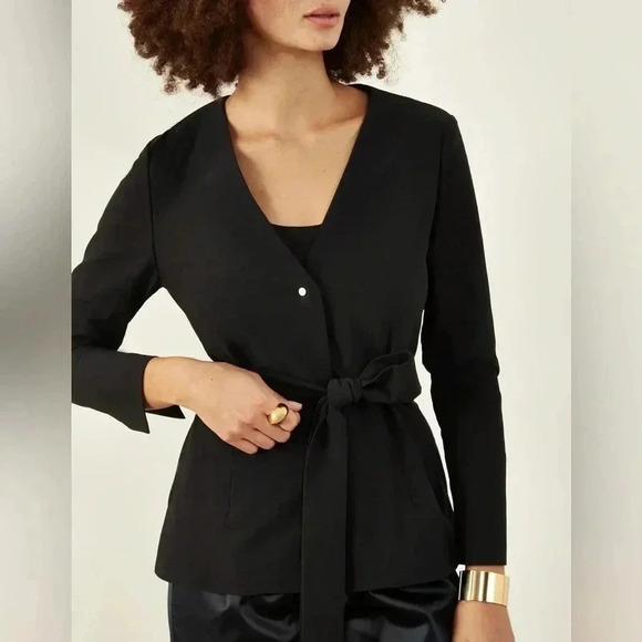 ADAY Trailblazer Belted Blazer in Latte - Picture 8 of 10